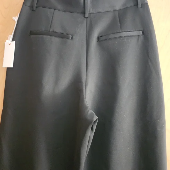 NWT Good American Black "Scuba Knit" Wide Leg Trousers Size 10/30 Style# GKB0006 - Picture 7 of 12